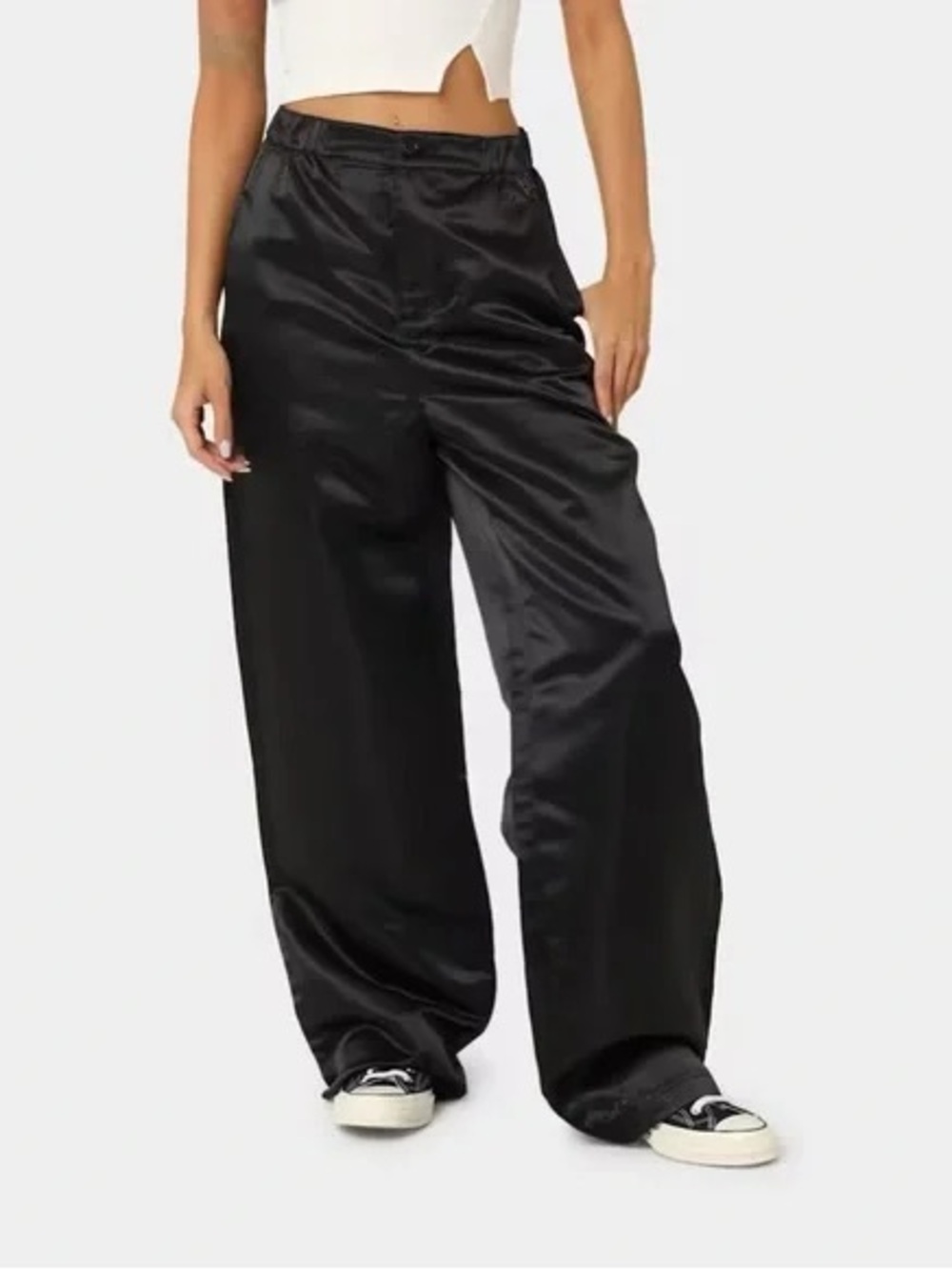 Honor the Gift Hollywood Shiny Black Long Pants